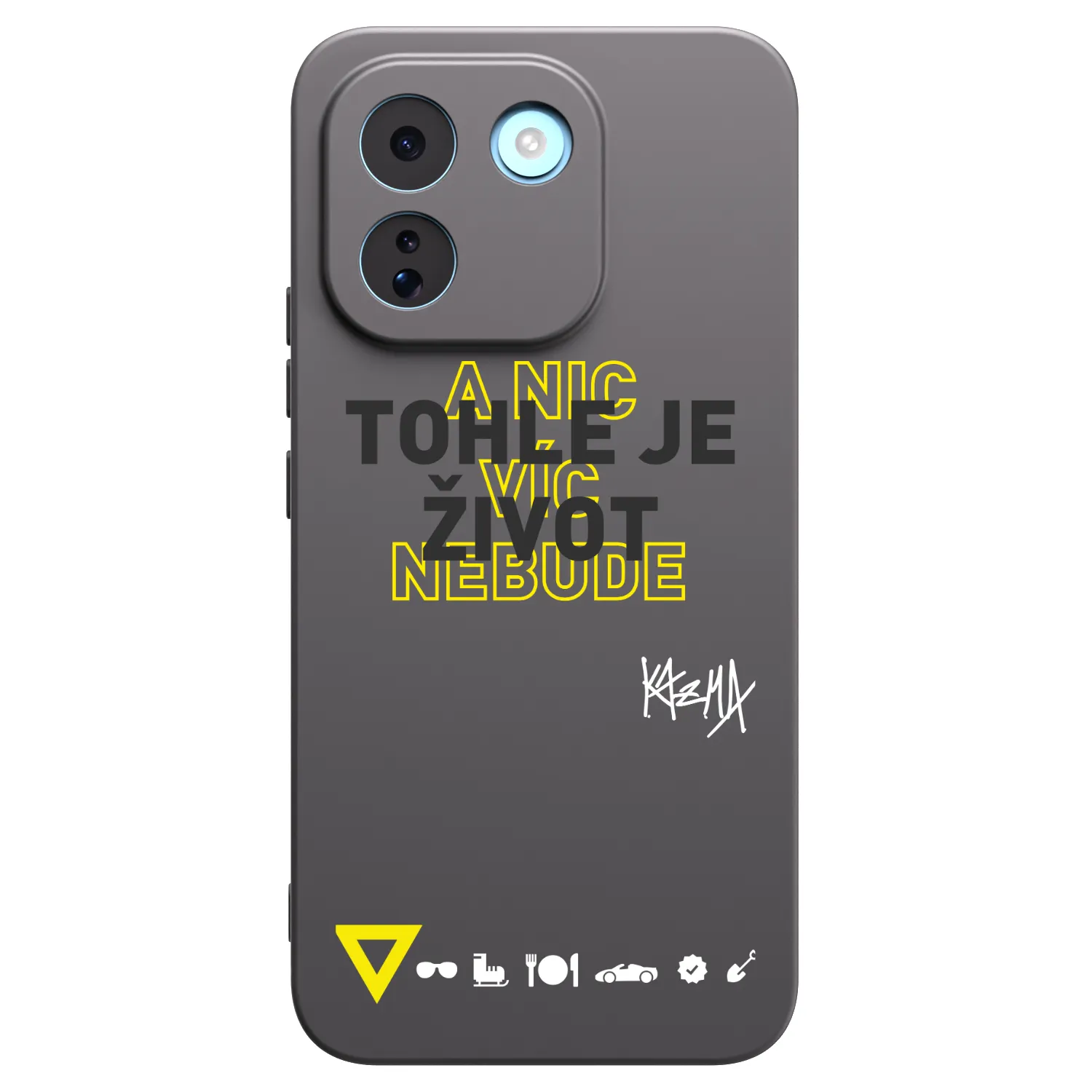 Picasee silikonový černý obal pro Xiaomi Redmi Note 17 Pro MAX 5G - Kazma - TOHLE JE ŽIVOT A NIC VÍC NEBUDE