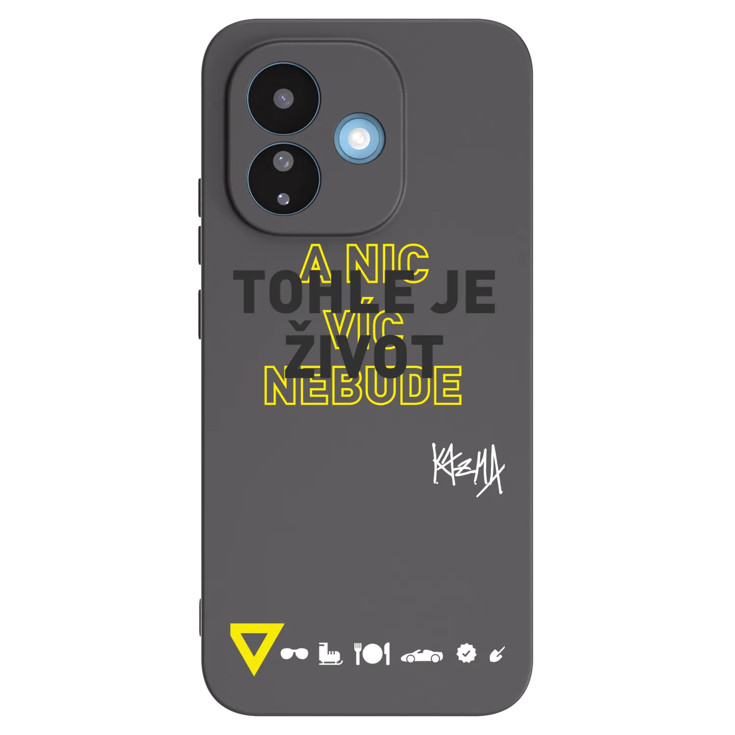 Picasee silikonový černý obal pro Xiaomi Redmi Note 17 Pro 5G - Kazma - TOHLE JE ŽIVOT A NIC VÍC NEBUDE