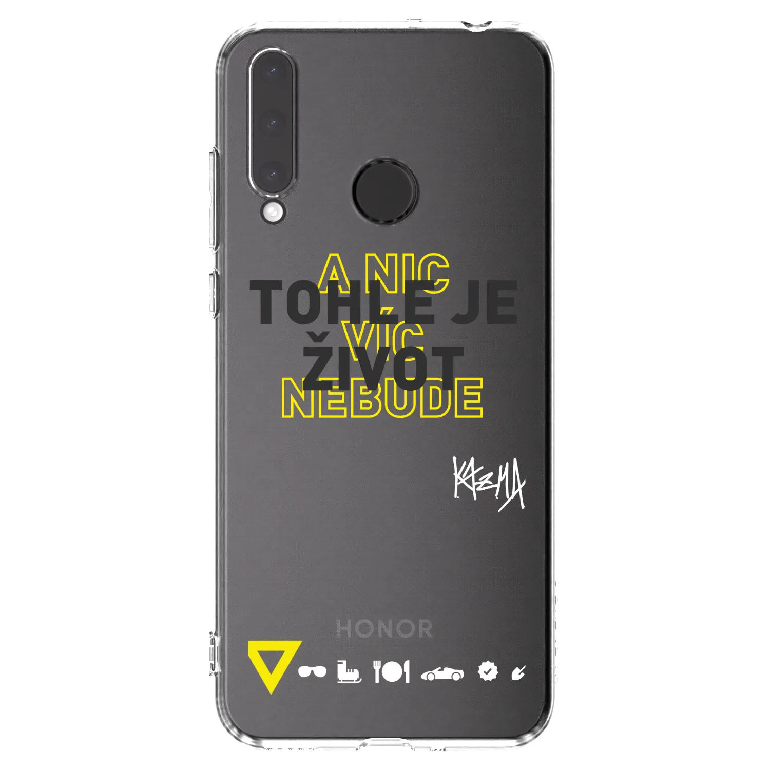 Picasee silikonový průhledný obal pro Honor 20 Lite - Kazma - TOHLE JE ŽIVOT A NIC VÍC NEBUDE