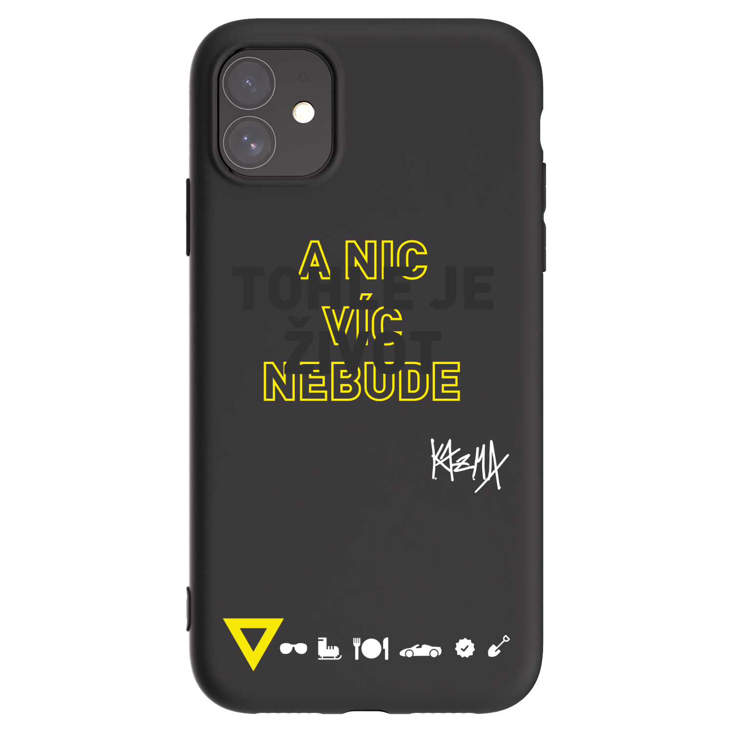 Picasee silikonový černý obal pro Apple iPhone 11 - Kazma - TOHLE JE ŽIVOT A NIC VÍC NEBUDE