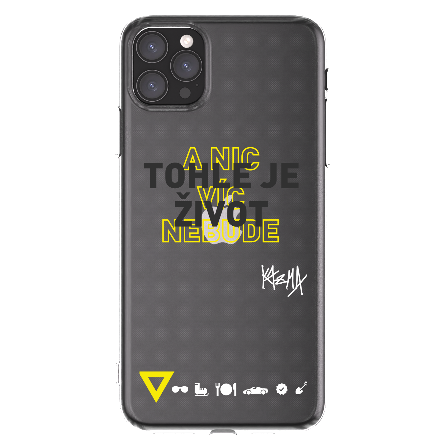 Picasee silikonový průhledný obal pro Apple iPhone 11 Pro Max - Kazma - TOHLE JE ŽIVOT A NIC VÍC NEBUDE