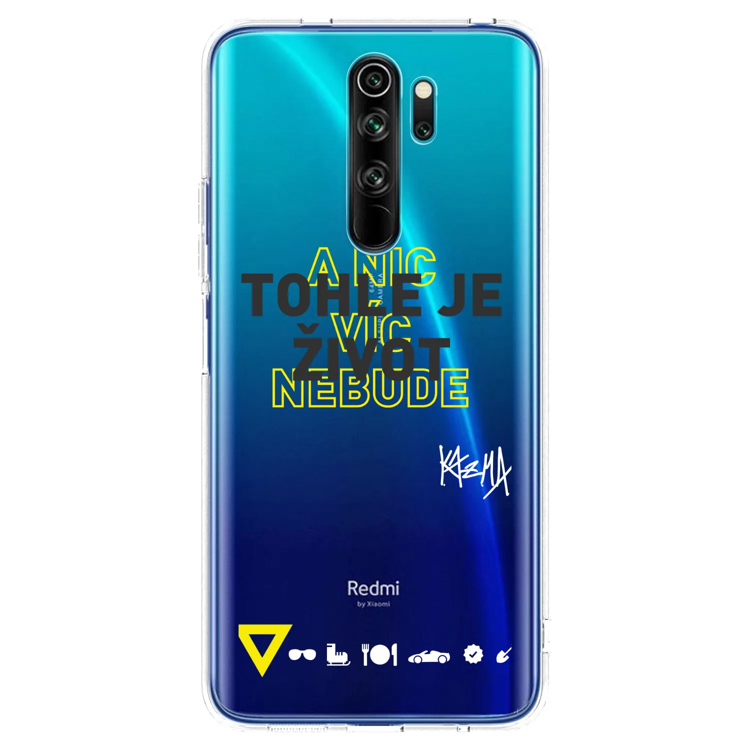 Picasee silikonový průhledný obal pro Xiaomi Redmi Note 8 Pro - Kazma - TOHLE JE ŽIVOT A NIC VÍC NEBUDE