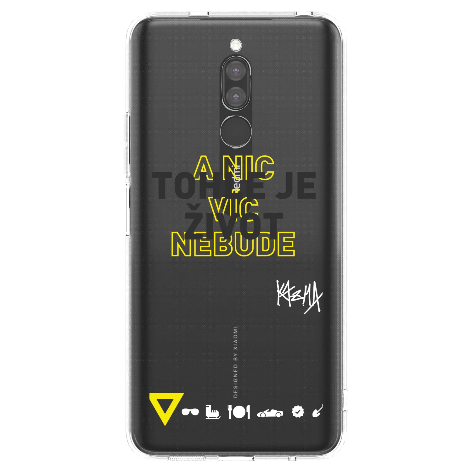 Picasee silikonový průhledný obal pro Xiaomi Redmi 8 - Kazma - TOHLE JE ŽIVOT A NIC VÍC NEBUDE