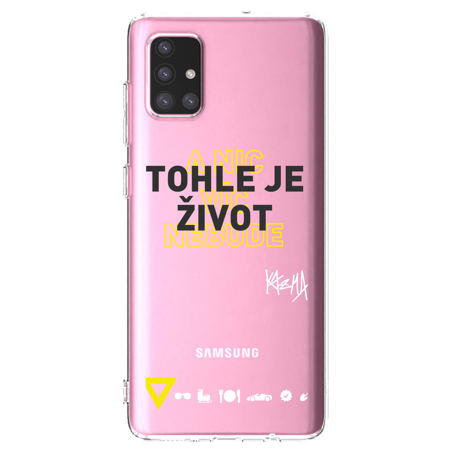 Picasee silikonový průhledný obal pro Samsung Galaxy A71 A715F - Kazma - TOHLE JE ŽIVOT A NIC VÍC NEBUDE