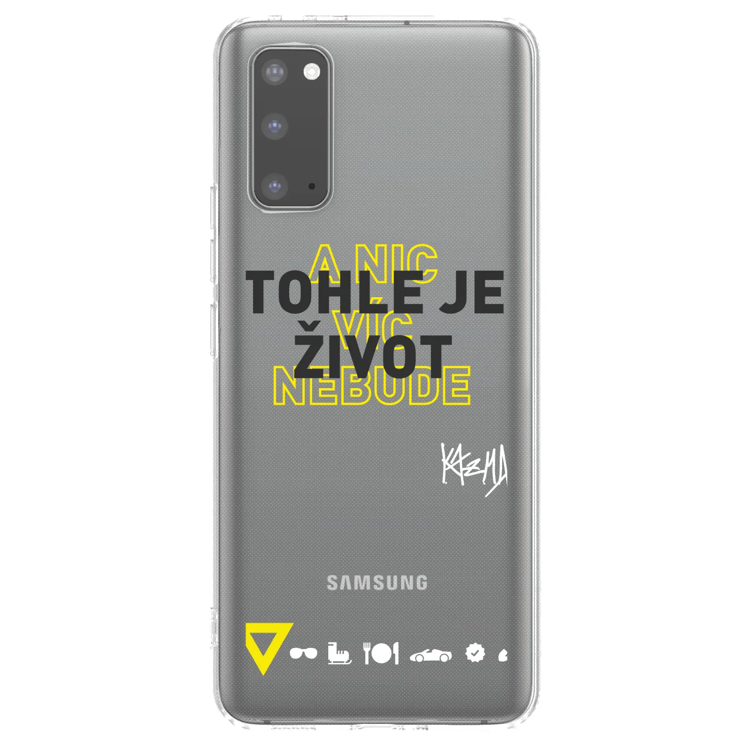 Picasee silikonový průhledný obal pro Samsung Galaxy S20 G980F - Kazma - TOHLE JE ŽIVOT A NIC VÍC NEBUDE