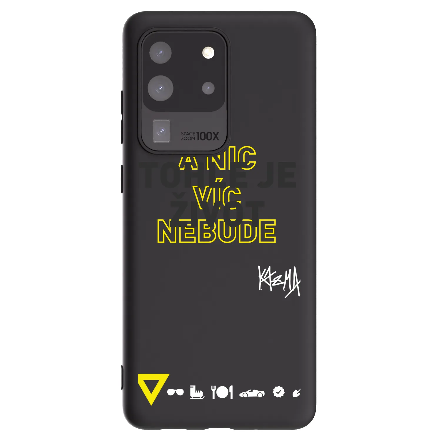 Picasee silikonový černý obal pro Samsung Galaxy S20 Ultra 5G G988F - Kazma - TOHLE JE ŽIVOT A NIC VÍC NEBUDE