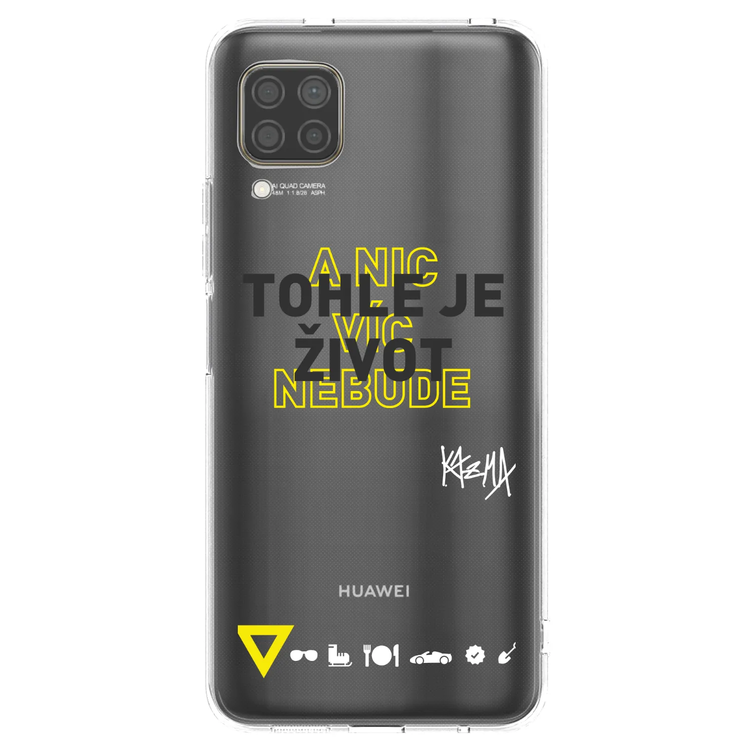 Picasee silikonový průhledný obal pro Huawei P40 Lite - Kazma - TOHLE JE ŽIVOT A NIC VÍC NEBUDE