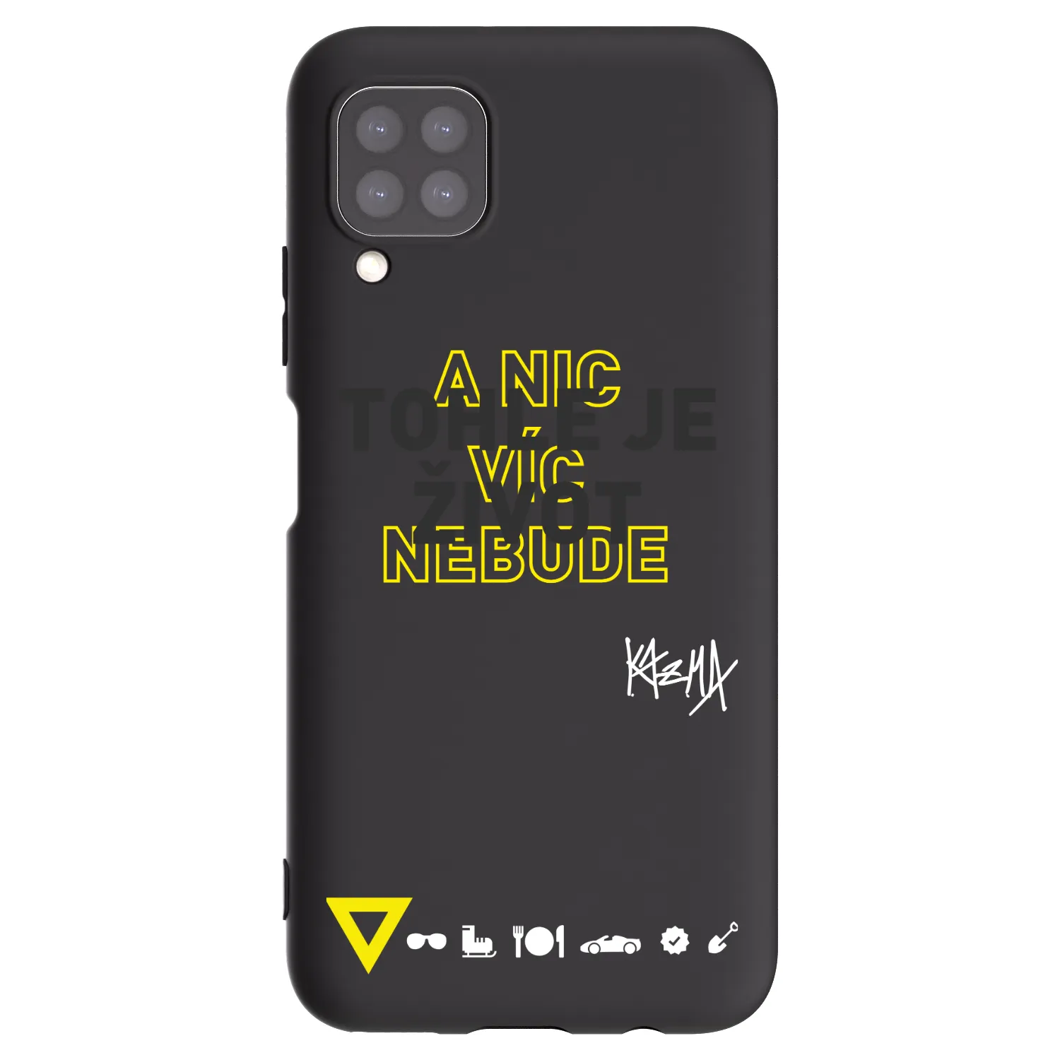 Picasee silikonový černý obal pro Huawei P40 Lite - Kazma - TOHLE JE ŽIVOT A NIC VÍC NEBUDE