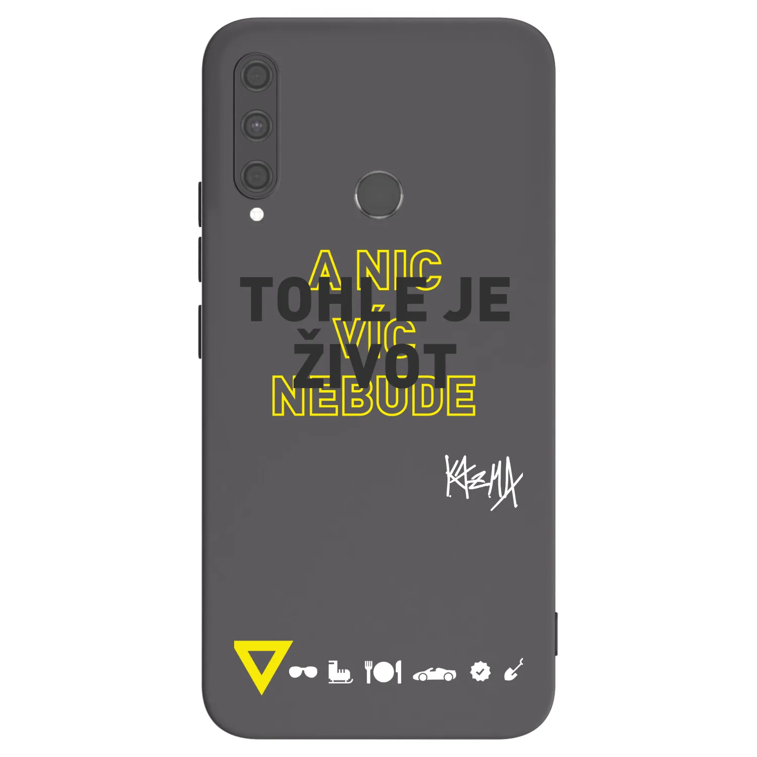 Picasee silikonový černý obal pro Huawei P40 Lite E - Kazma - TOHLE JE ŽIVOT A NIC VÍC NEBUDE