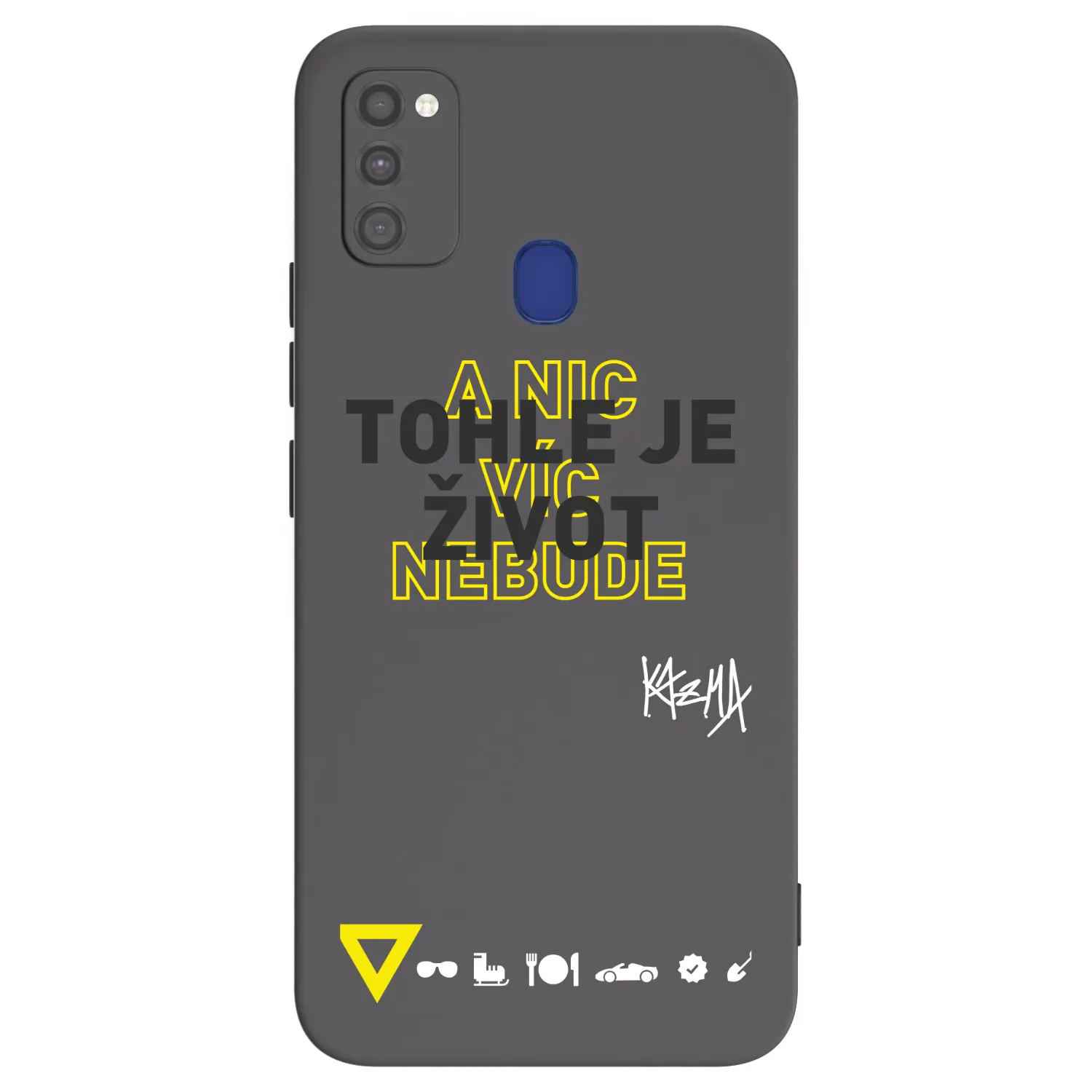 Picasee silikonový černý obal pro Samsung Galaxy M21 M215F - Kazma - TOHLE JE ŽIVOT A NIC VÍC NEBUDE