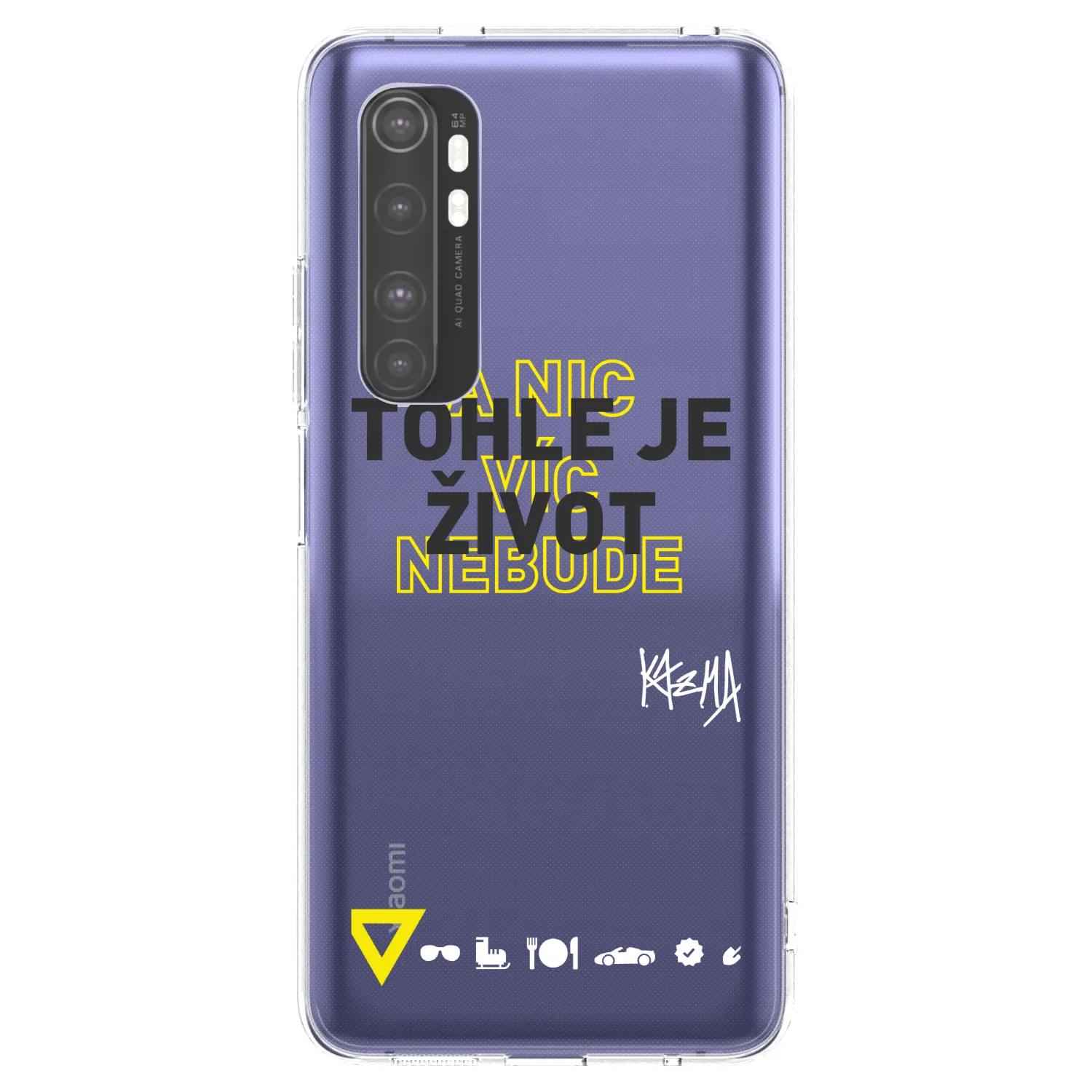 Picasee silikonový průhledný obal pro Xiaomi Mi Note 10 Lite - Kazma - TOHLE JE ŽIVOT A NIC VÍC NEBUDE