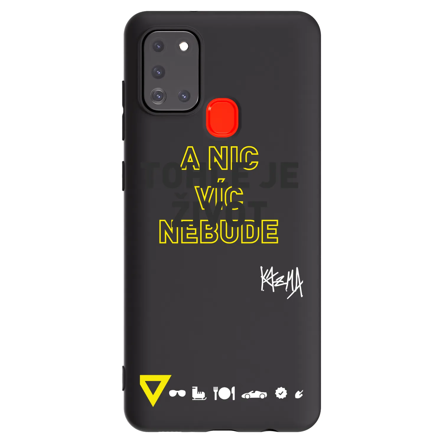 Picasee silikonový černý obal pro Samsung Galaxy A21s - Kazma - TOHLE JE ŽIVOT A NIC VÍC NEBUDE