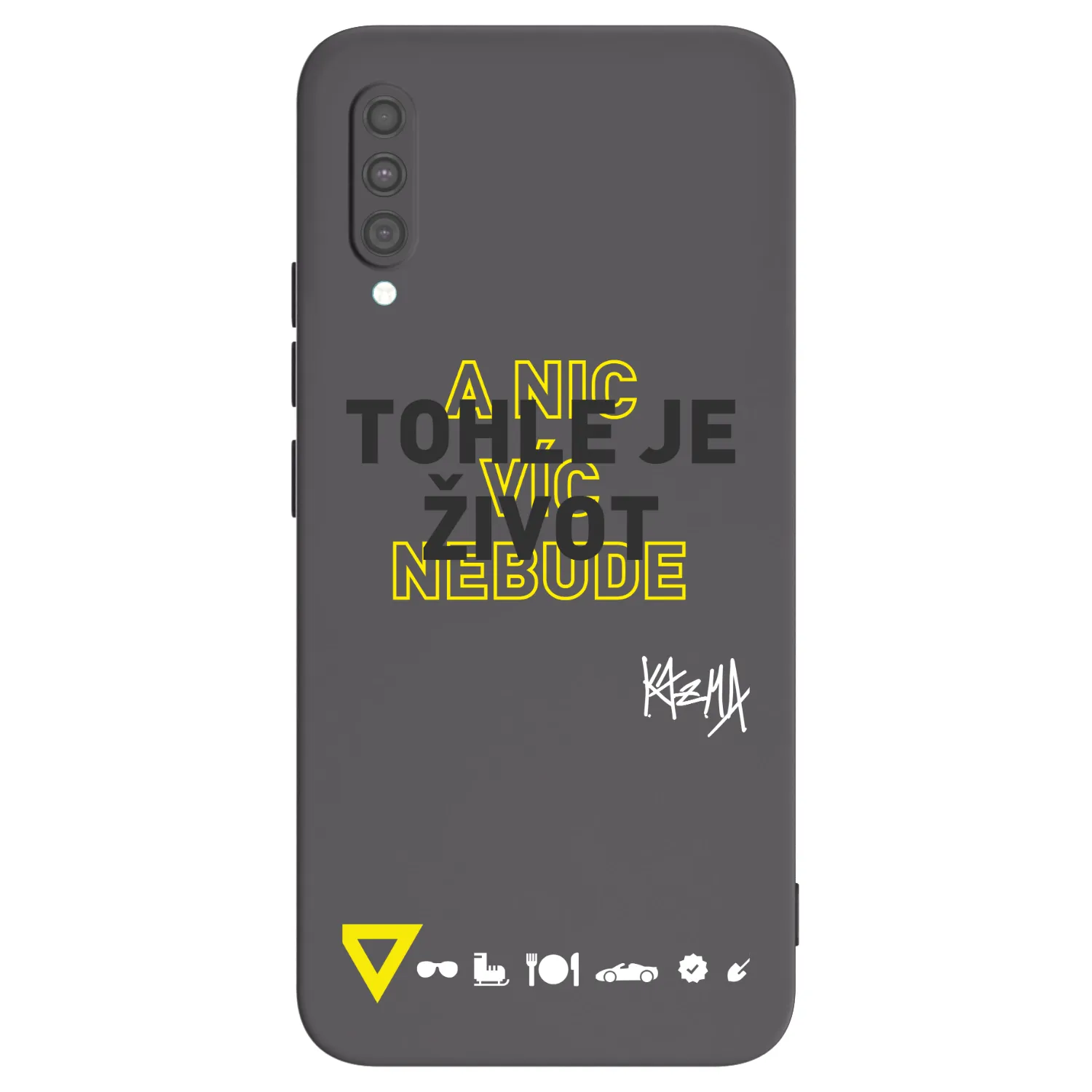 Picasee silikonový černý obal pro Samsung Galaxy A30s A307F - Kazma - TOHLE JE ŽIVOT A NIC VÍC NEBUDE