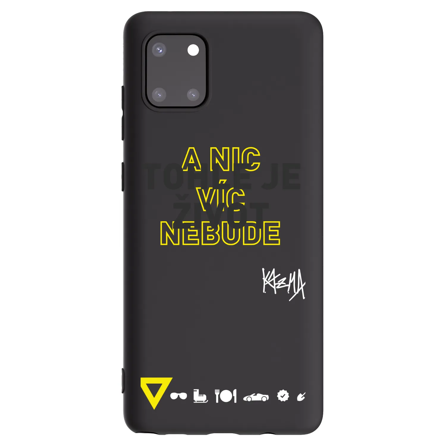 Picasee silikonový černý obal pro Samsung Galaxy Note 10 Lite N770F - Kazma - TOHLE JE ŽIVOT A NIC VÍC NEBUDE