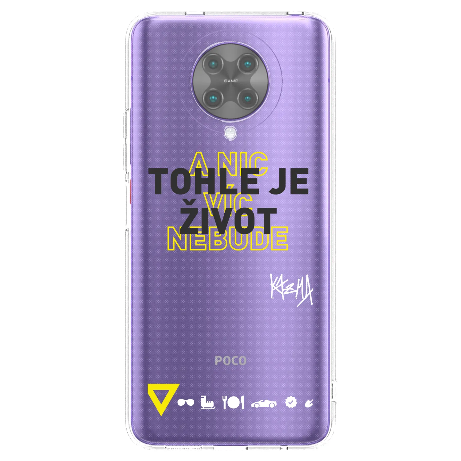 Picasee silikonový průhledný obal pro Xiaomi Poco F2 Pro - Kazma - TOHLE JE ŽIVOT A NIC VÍC NEBUDE