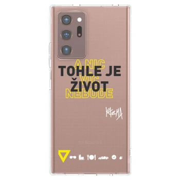 Picasee silikonový průhledný obal pro Samsung Galaxy Note 20 Ultra - Kazma - TOHLE JE ŽIVOT A NIC VÍC NEBUDE