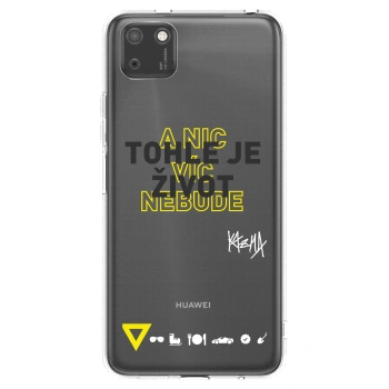 Picasee silikonový průhledný obal pro Huawei Y5P - Kazma - TOHLE JE ŽIVOT A NIC VÍC NEBUDE