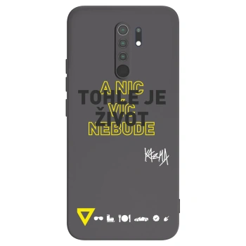 Picasee silikonový černý obal pro Xiaomi Redmi 9 - Kazma - TOHLE JE ŽIVOT A NIC VÍC NEBUDE