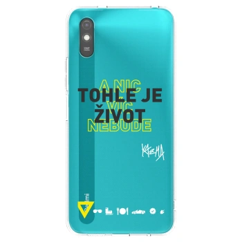 Picasee silikonový průhledný obal pro Xiaomi Redmi 9A - Kazma - TOHLE JE ŽIVOT A NIC VÍC NEBUDE