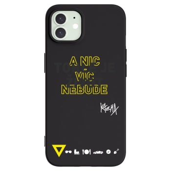 Picasee silikonový černý obal pro Apple iPhone 12 - Kazma - TOHLE JE ŽIVOT A NIC VÍC NEBUDE