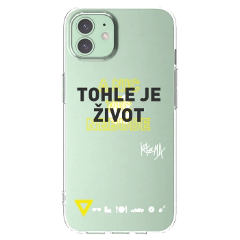 Picasee silikonový průhledný obal pro Apple iPhone 12 - Kazma - TOHLE JE ŽIVOT A NIC VÍC NEBUDE