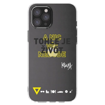 Picasee silikonový průhledný obal pro Apple iPhone 12 Pro Max - Kazma - TOHLE JE ŽIVOT A NIC VÍC NEBUDE