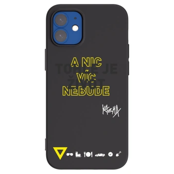 Picasee silikonový černý obal pro Apple iPhone 12 mini - Kazma - TOHLE JE ŽIVOT A NIC VÍC NEBUDE