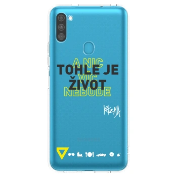 Picasee silikonový průhledný obal pro Samsung Galaxy M11 - Kazma - TOHLE JE ŽIVOT A NIC VÍC NEBUDE