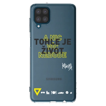 Picasee silikonový průhledný obal pro Samsung Galaxy A12 A125F - Kazma - TOHLE JE ŽIVOT A NIC VÍC NEBUDE