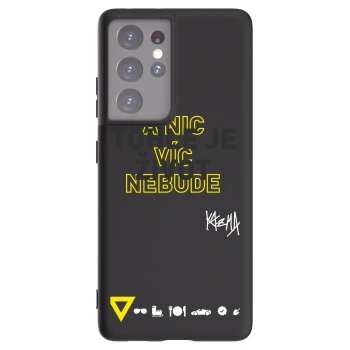 Picasee silikonový černý obal pro Samsung Galaxy S21 Ultra 5G G998B - Kazma - TOHLE JE ŽIVOT A NIC VÍC NEBUDE