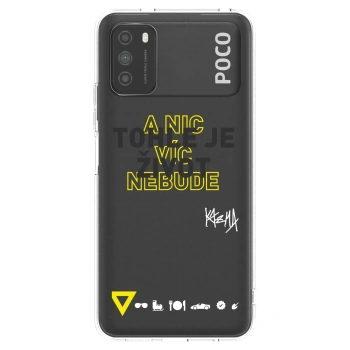 Picasee silikonový průhledný obal pro Xiaomi Poco M3 - Kazma - TOHLE JE ŽIVOT A NIC VÍC NEBUDE