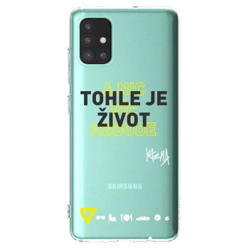 Picasee silikonový průhledný obal pro Samsung Galaxy M31s - Kazma - TOHLE JE ŽIVOT A NIC VÍC NEBUDE