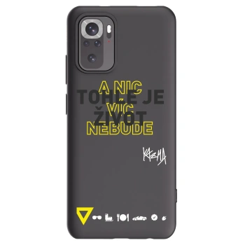 Picasee silikonový černý obal pro Xiaomi Redmi Note 10 - Kazma - TOHLE JE ŽIVOT A NIC VÍC NEBUDE