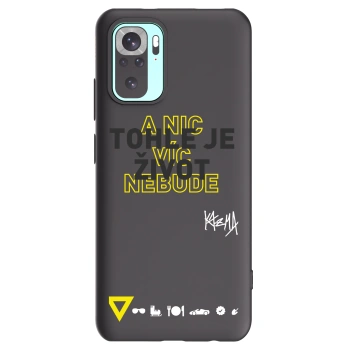 Picasee silikonový černý obal pro Xiaomi Redmi Note 10 Pro - Kazma - TOHLE JE ŽIVOT A NIC VÍC NEBUDE