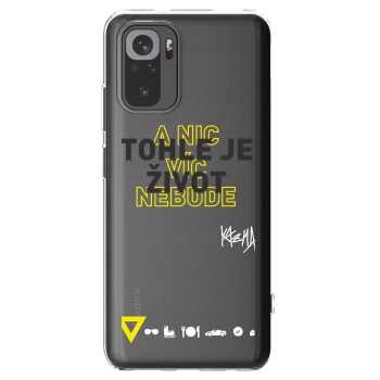 Picasee silikonový průhledný obal pro Xiaomi Redmi Note 10S - Kazma - TOHLE JE ŽIVOT A NIC VÍC NEBUDE