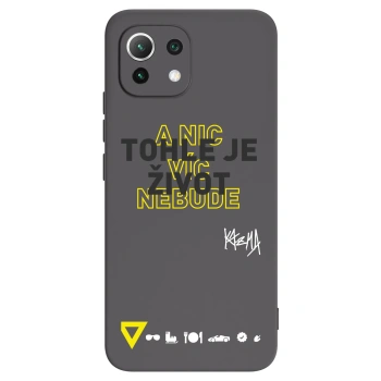 Picasee silikonový černý obal pro Xiaomi Mi 11 Lite - Kazma - TOHLE JE ŽIVOT A NIC VÍC NEBUDE
