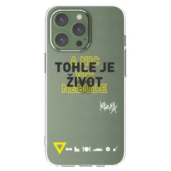 Picasee silikonový průhledný obal pro Apple iPhone 13 Pro - Kazma - TOHLE JE ŽIVOT A NIC VÍC NEBUDE