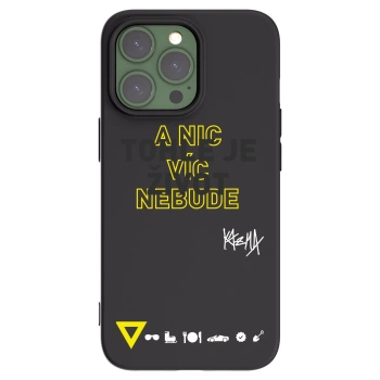 Picasee silikonový černý obal pro Apple iPhone 13 Pro - Kazma - TOHLE JE ŽIVOT A NIC VÍC NEBUDE