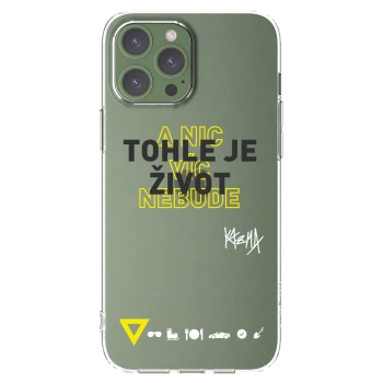 Picasee silikonový průhledný obal pro Apple iPhone 13 Pro Max - Kazma - TOHLE JE ŽIVOT A NIC VÍC NEBUDE
