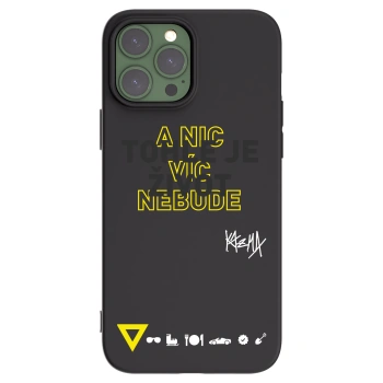Picasee silikonový černý obal pro Apple iPhone 13 Pro Max - Kazma - TOHLE JE ŽIVOT A NIC VÍC NEBUDE