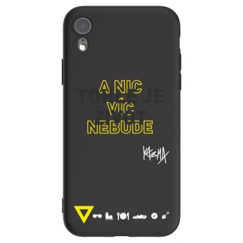 Picasee silikonový černý obal pro Apple iPhone XR - Kazma - TOHLE JE ŽIVOT A NIC VÍC NEBUDE