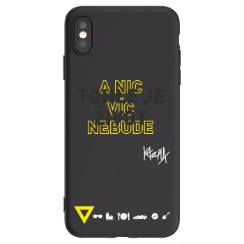 Picasee silikonový černý obal pro Apple iPhone XS Max - Kazma - TOHLE JE ŽIVOT A NIC VÍC NEBUDE
