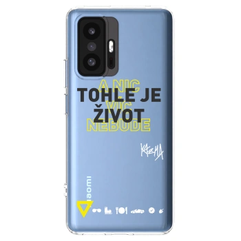 Picasee silikonový průhledný obal pro Xiaomi 11T Pro - Kazma - TOHLE JE ŽIVOT A NIC VÍC NEBUDE