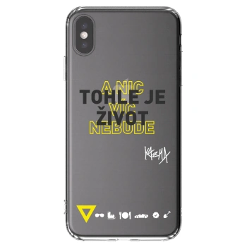 Picasee silikonový průhledný obal pro Apple iPhone XS Max - Kazma - TOHLE JE ŽIVOT A NIC VÍC NEBUDE