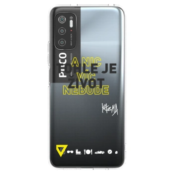 Picasee silikonový průhledný obal pro Xiaomi Poco M3 Pro 5G - Kazma - TOHLE JE ŽIVOT A NIC VÍC NEBUDE