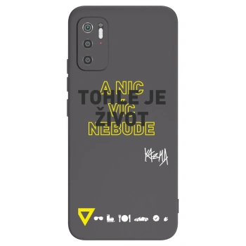 Picasee silikonový černý obal pro Xiaomi Poco M3 Pro 5G - Kazma - TOHLE JE ŽIVOT A NIC VÍC NEBUDE