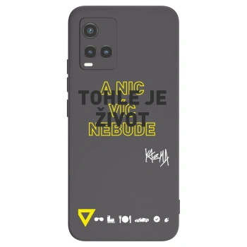 Picasee silikonový černý obal pro Vivo Y33s - Kazma - TOHLE JE ŽIVOT A NIC VÍC NEBUDE