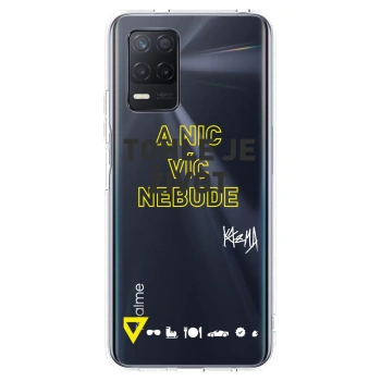 Picasee silikonový průhledný obal pro Realme 8 5G - Kazma - TOHLE JE ŽIVOT A NIC VÍC NEBUDE