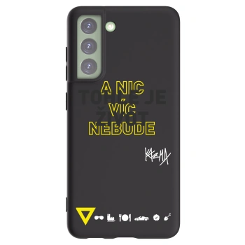 Picasee silikonový černý obal pro Samsung Galaxy S21 FE 5G - Kazma - TOHLE JE ŽIVOT A NIC VÍC NEBUDE