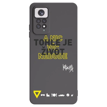 Picasee silikonový černý obal pro Xiaomi Redmi Note 11 - Kazma - TOHLE JE ŽIVOT A NIC VÍC NEBUDE